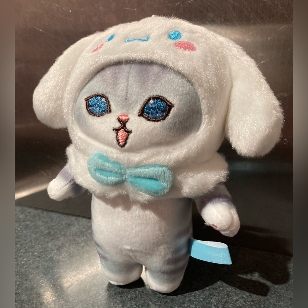 🐶 🐱 17cm Sanrio Mofusand Cat Cross-Dressing Cinnamoroll White Puppy Plush Doll - Picture 4 of 9